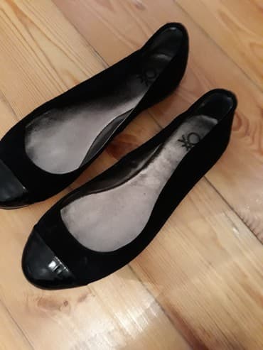 женские классические туфли на танкетке: Туфли, Размер: 38, цвет - Черный, Б/у — 1