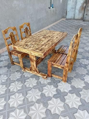 step deke: Mətbəx üçün, Açılmayan, Dördbucaq masa, 8 stul — 7