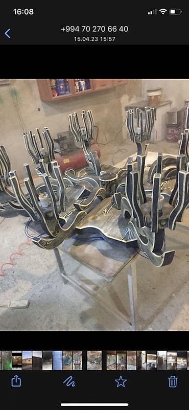 metbex mebeli 2020: Taxtadan hər növ mətbəx mebelləri Rustik üslubda massiv ağac mebellər — 5