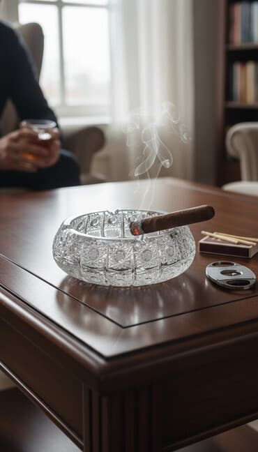 Pərdə və jalüzlər: Kəsma naxışlı büllur boşqab/külqabı - Material: qalın büllur — 2