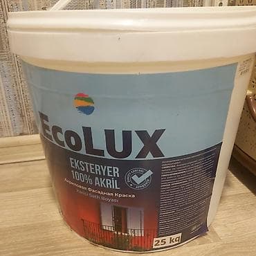 EcoLUX Eksteryer 100% Akril – Xarici səth boyası - Növ: Akril əsaslı