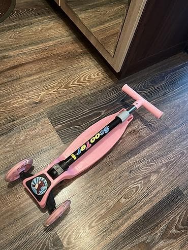 yun corab: Uşaqlar üçün yemək stolu + hədiyyə skuter - Komplekt: çəhrayı rəngli — 2