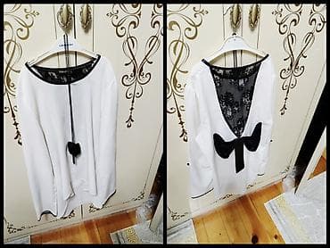 Ağ rəngli qadın bluzası - Klassik düz ön hissə, yüngül axıcı material lalafo.az -da Ağ rəngli qadın bluzası - Klassik düz ön hissə, yüngül axıcı material