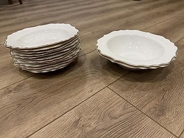 bezek bitkisi: Обеденный набор, цвет - Золотой, Стекло, 12 персон — 6