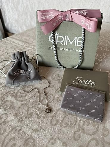cins dest: Sette zəncir və kulon dəsti, paslanmaz gümüş - Brend: Sette (Silver • — 3