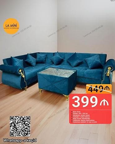 Künc divan, Qonaq otağı üçün, Açılan