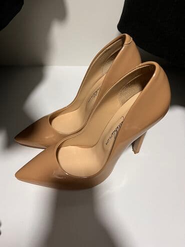 4xl nece razmerdi: Tuflilər, Ölçü: 39, rəng - Bej, İşlənmiş — 3