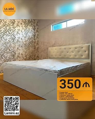 taxt doseyi: İkinəfərlik çarpayı, Bazalı, Matras ilə, Siyirməsiz — 1