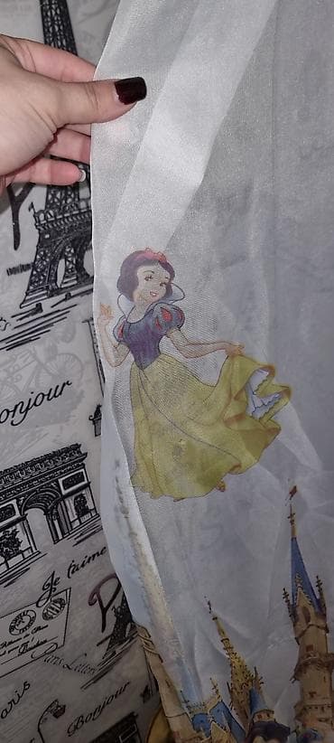 pərdə karniz: Uşaq otağı üçün naxışlı tull pərdə hərşey bir yerdə 100 manat — 3