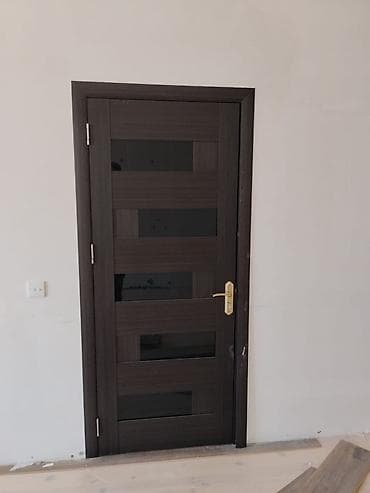 2106 qapi: Daxili otaq qapısı – tünd qəhvəyi rəngdə, müasir dizayn - Material — 2