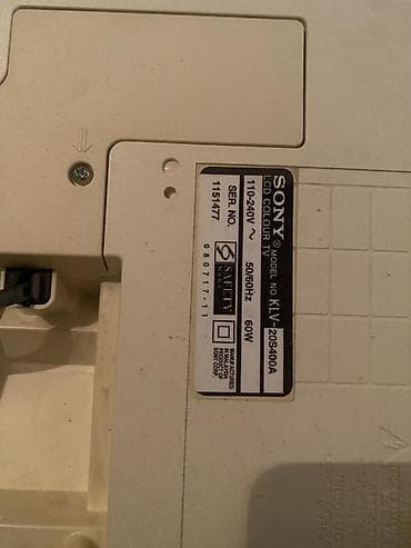 damafon rl: Sony Bravia LCD TV – Model: KLV-20S400A - Ekran: 20" LCD - — 2