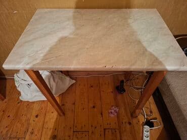 mərmər masa: Mətbəx masası, Açılmayan, Mərmər, Dördbucaq masa — 1