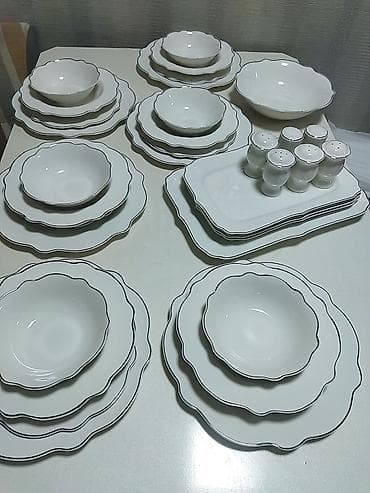 madonna servisler: Nahar dəsti, rəng - Ağ, Farfor, 12 nəfərlik, Türkiyə — 1