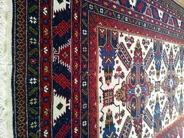 продам гантели бу: Xalça – Ağgül - Naxış: mərkəzdə çoxbucaqlı medalyonlar və simmetrik — 3