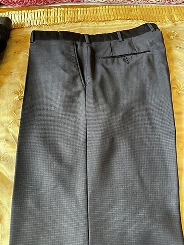 parça şalvar: Klassik kişi şalvarı - Rəng: tünd boz (xırda dama naxışlı) - Parça — 2