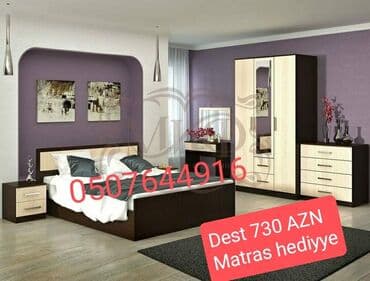 yataq dəsləri: Yataq otağı üçün nəzərdə tutulmuş bu mebel dəstinə iki nəfərlik — 27