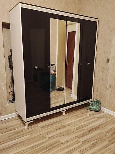 qapi kalonka: 4 qapılı, Güzgülü, Ağ, Digər material, Açılan, Düz dolab — 3