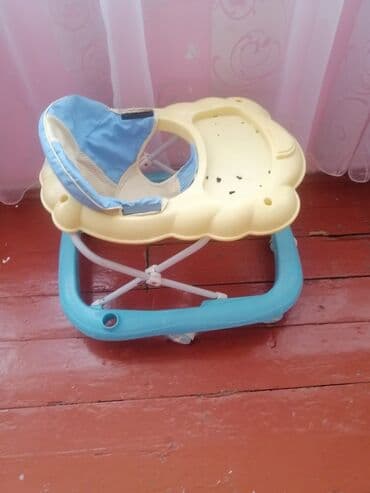 safari uşaq velosipedləri: Uşaq gəzdirəcəyi (walker) - Rəng: açıq mavi-göy çərçivə, krem rəngli — 4