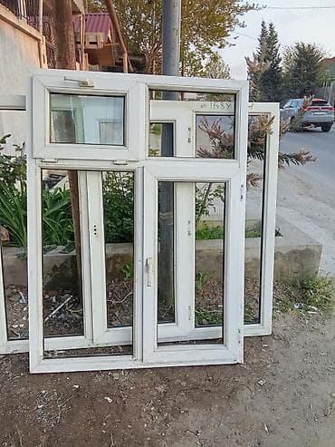 lalafo plastik qapi pencere: İşlənmiş İkiqat şüşə paketi Plastik pəncərə, Еni: 129 sm, Uzunluğu: 135 sm — 5