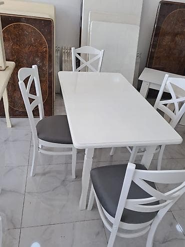 kafe stullari: Dörd nəfərlik stol,stul dəsti - Tərkib: 1 masa + 4 stul - Stil — 10