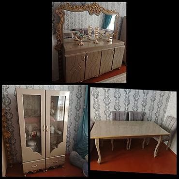 komplekt: İşlənmiş, Komod, Masa və oturacaqlar, Servant — 1