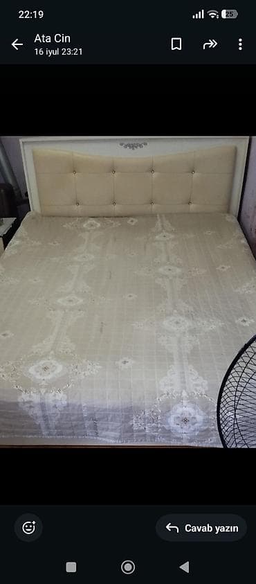 matras 160x200: Двуспальная кровать, Б/у — 1