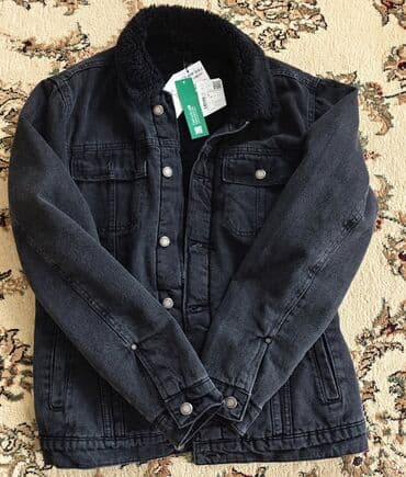 купить кожаную куртку в баку: Qışlıq cins gödəkçə Defscto s razmerdi m gedir - Rəng: tünd qara/ — 2