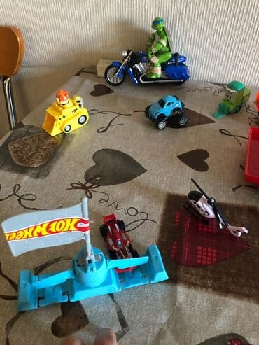 детский игровой набор черепашки ниндзя: Uşaq oyuncaqları dəsti – Müxtəlif nəqliyyat və fiqurların qarışıq — 2