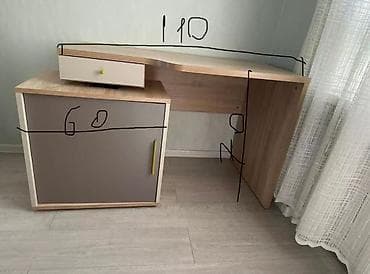 kitab masası: Künc masa, Siyirməli, Teksturalı laminat — 3