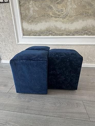 Мебель для дома: Puf/Pufik 3 ədəd Tək tək satılır Məhsul: Kvadrat puf/stul-set (3 ədəd) — 1