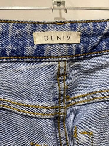 qaqa şalvarı: Mavi rəngli “DENIM” cins şalvar - Etiket ölçüsü: 29 yazılıb amma M və — 4