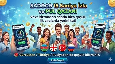 Xidmət: 15 saniyəlik videolara baxıb pul qazanmaq imkanı təqdim edən — 1