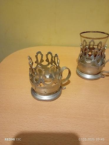 Çay dəsti, rəng - Gümüşü