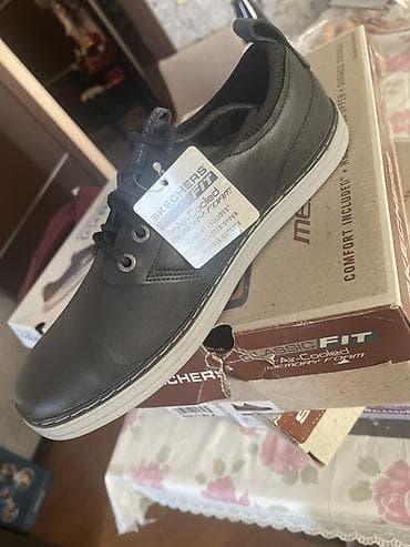 Ayaqqabılar: Skechers kişi ayaqqabısı – klassik gündəlik stil - Rəng: qara üst — 9
