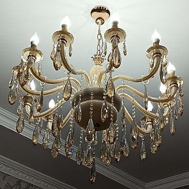 Çılçıraq, 10 və daha çox lampa, Metal