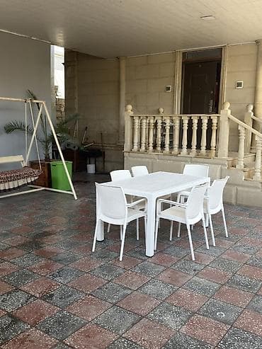 daş soba: İşlənmiş, Dördbucaq masa, 6 stul, Açılmayan, Skameykalar ilə, Plastik, Azərbaycan — 2
