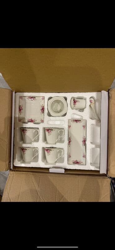 Mətbəx aksesuarları: Çay dəsti, rəng - Ağ, 6 nəfərlik, Türkiyə — 1