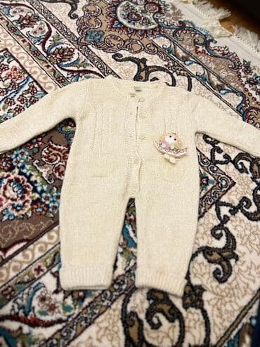 Məktəbli forması: Uşaq üçün toxunma kombinezon 9-12 ay - Rəng: krem/ivory - Material — 1