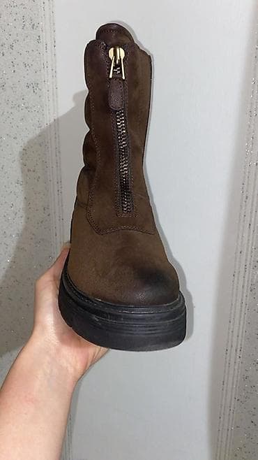 dəri ayaqqabi: Ölçü: 39, rəng - Qəhvəyi, Yeni — 2