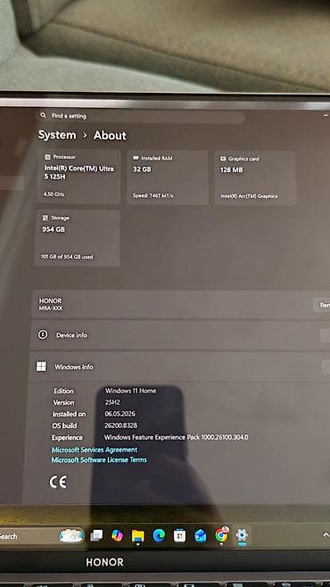 play stadion 5: Honor Magicbook Art 14 MRA-521 silver modeli Intel Core Ultra 5 125H — 8