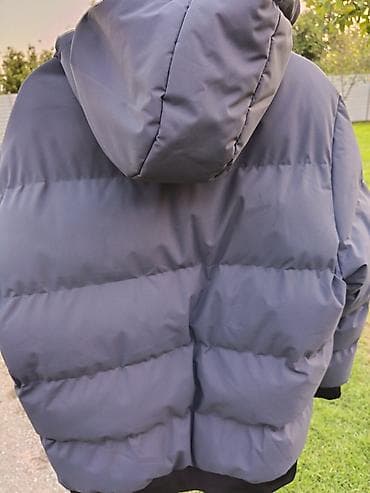 mayka modelleri: Qışlıq şişmə jaket – tünd boz rəng XXL kişi qutkasi - Model — 2
