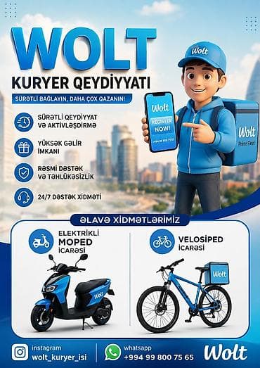 Əməkdaş axtarışı (vakansiyalar): Sürücü-kuryer tələb olunur, Nəqliyyat təmin edilir, Gündəlik ödəniş, Təcrübəsiz — 1