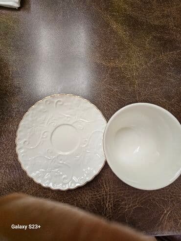 mekke gülü çayı qiymeti: Çay dəsti, rəng - Bej, Farfor, 6 nəfərlik, Türkiyə — 3