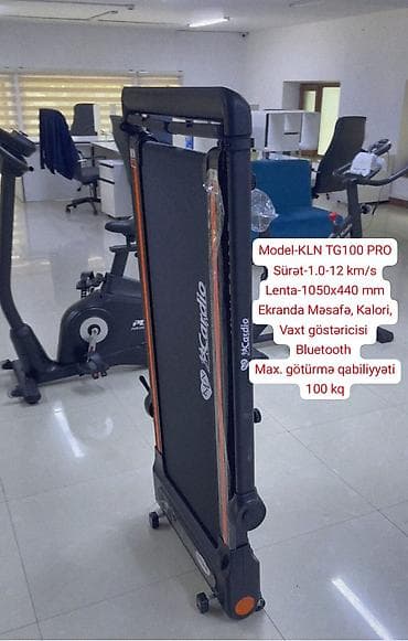 Velosipedlər: KLN TG100 PRO qaçış trenajoru - Sürət aralığı: 1.0–12 km/s - Qaçış — 1