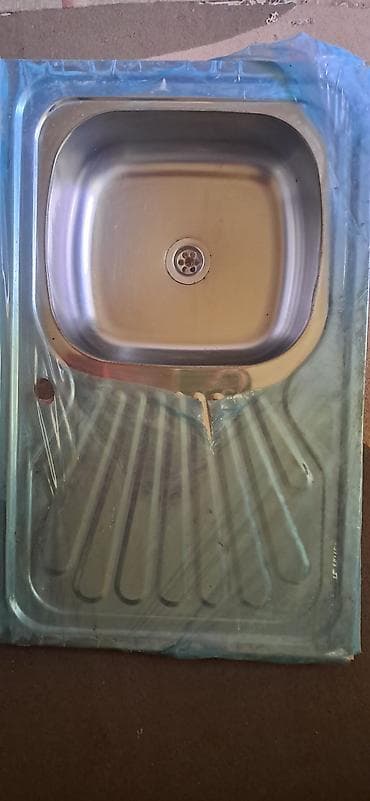 madonna qab: Yeni Kvadrat Mətbəx çanağı, Şkafsız, Paslanmaz polad, Ünvandan götürmə — 2