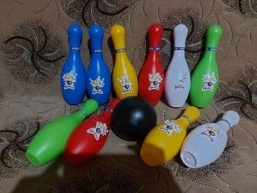 uşağ maşın: Uşaq üçün rəngarəng bowling dəsti - Tərkib: 10 ədəd ququ (pinqvin) — 1