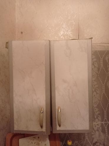 metbex dolabi: Mətbəx üçün asma şkaf – 2 qapılı - Material: laminat/DPQ (ağ mərmər — 1