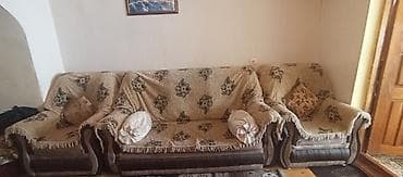 açılan divan: Klassik divan, 2 kreslo, Bazasız, Açılmayan — 2