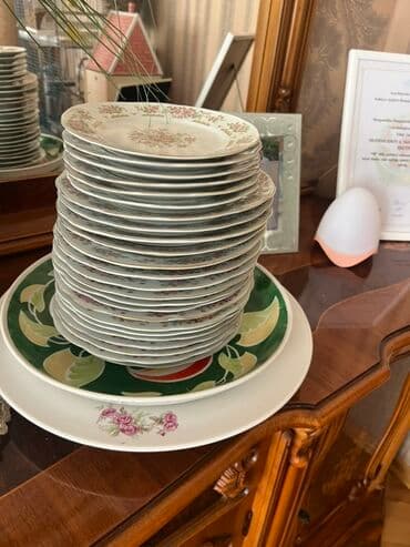 rəsm dəsti: Çay dəsti, rəng - Ağ, Farfor — 4