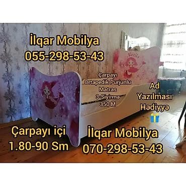 ucuz krafat: Oğlan və qız üçün, Yeni, Çarpayı, Bazasız, Matrassız, Siyirməsiz — 4